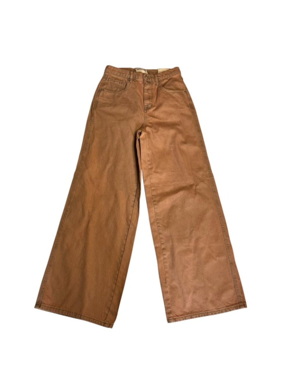 We The Free Free People CRVY Gia High Rise Wide Leg Jeans Brown Pink NWT Size 26 - Picture 2 of 5